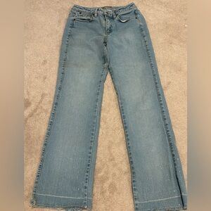 Aura From the Women of Wrangler Women’s 4 Tall Light Blue Wide Leg Jeans